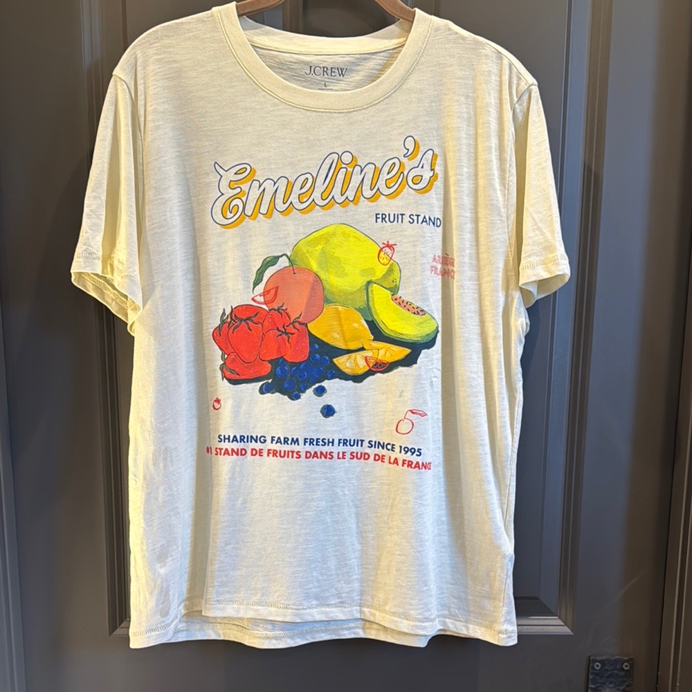 J.Crew Emeline's Fruit Stand Graphic T-Shirt 🍓🍑🥭🍊🫐